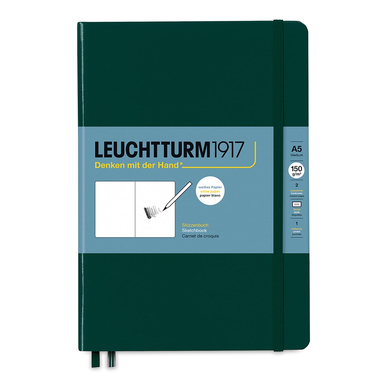 Leuchtturm1917 Sketchbook - Forest Green, Portrait, 5-3/4" x 8-1/4"